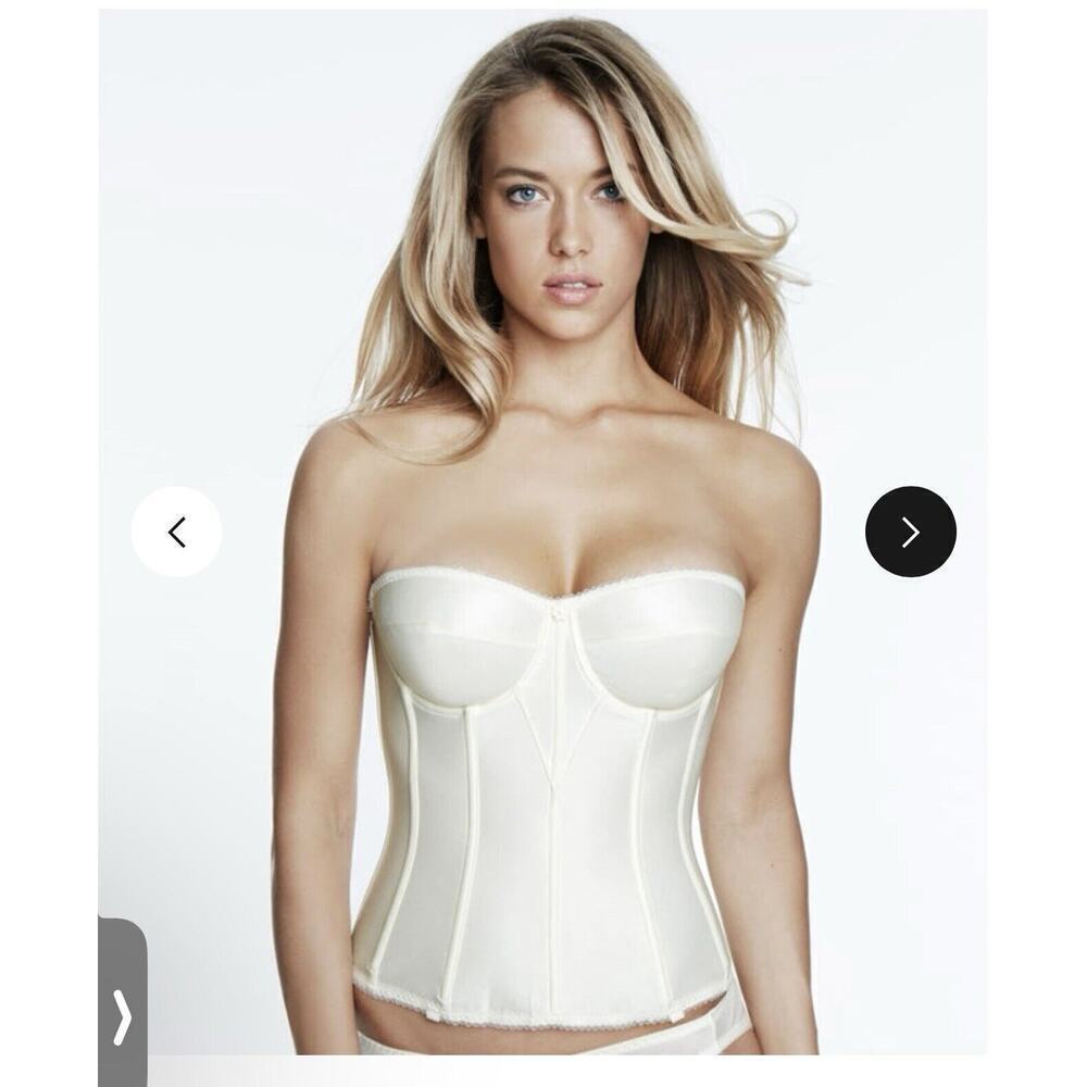 NWT Dominique Intimate Apparel Corset Bridal Bustier White Underwire Size 34C